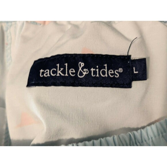 Tackle & Tides Shorts  Men's Size L  Elastic Waist Lightweight Hybrid Swim Blue - Picture 5 of 7